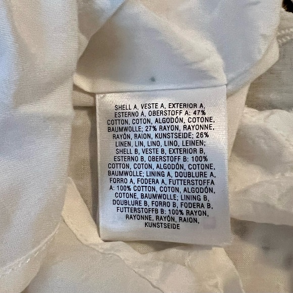 Anthropologie Ett:twa Womens Alice Eyelet Jumpsuit Embroidered White Size 6 - Picture 13 of 14